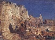 Felix Ziem The Ramparts,Algiers painting